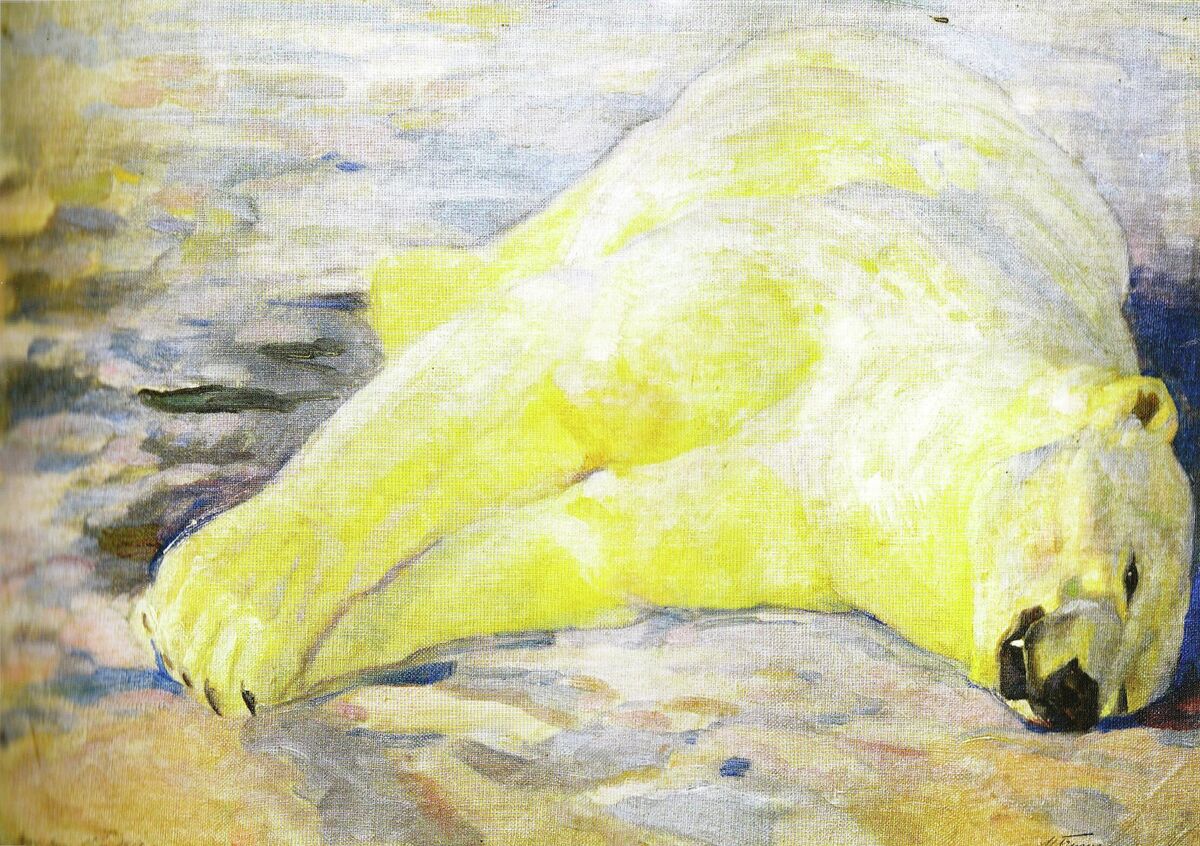 Nikolai Pinegin. Killed Polar Bear, Novaya Zemlya. 1912–1914.