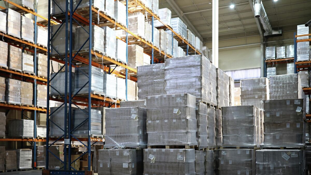 A warehouse for storing ready-made products