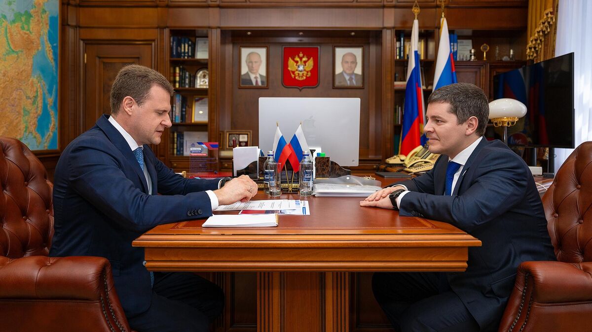 Working meeting between Minister of the Development of the Russian Far East and Arctic Alexei Chekunkov and Governor of the Yamal-Nenets Autonomous Area Dmitry Artyukhov
