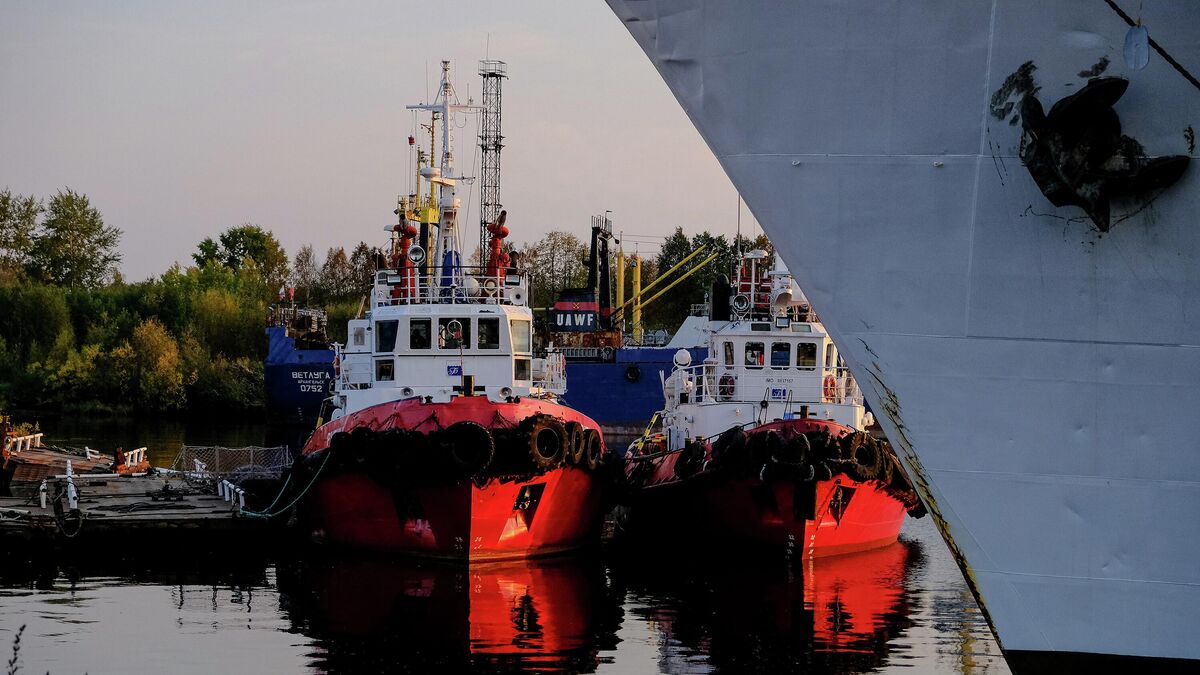 Tug-boats in the Arkhangelsk port