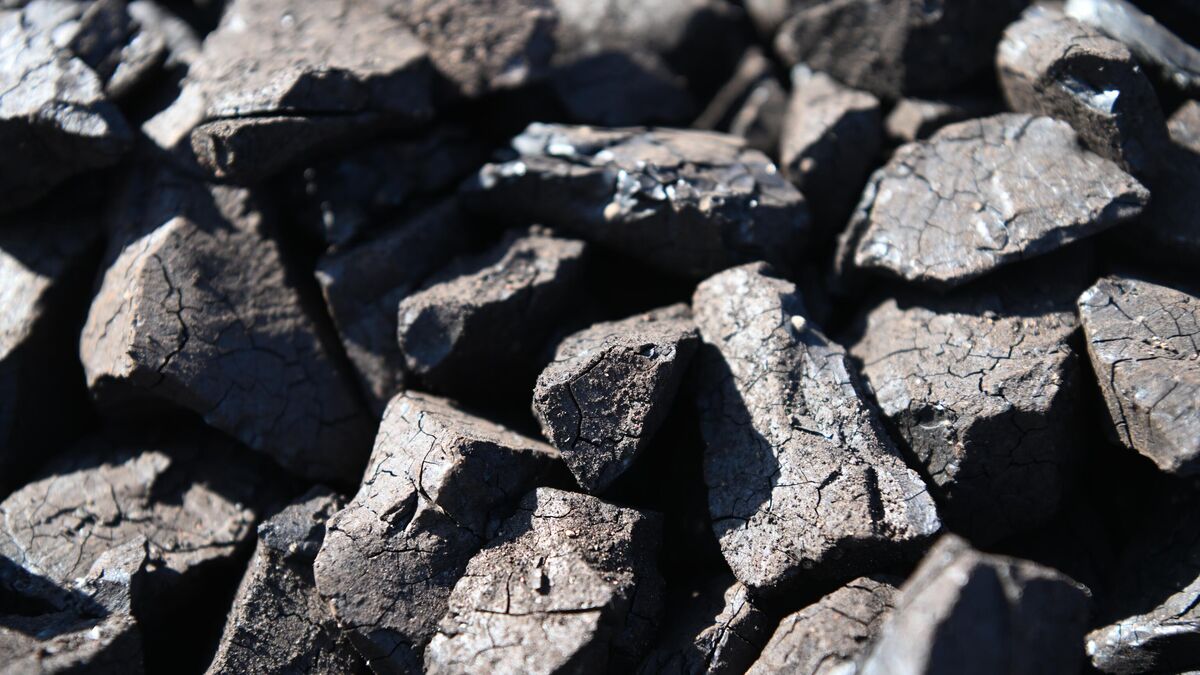 Coal inside an opencast stripping