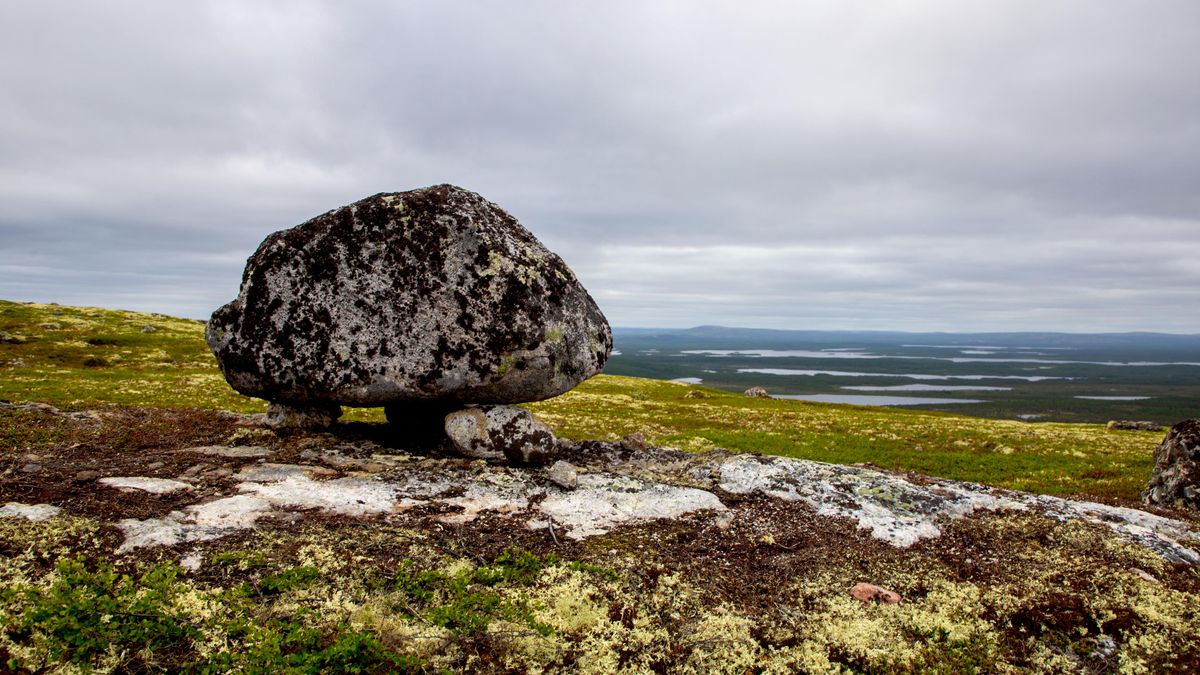 Seidi – a sacred Saami stone – on Lisya Mountain