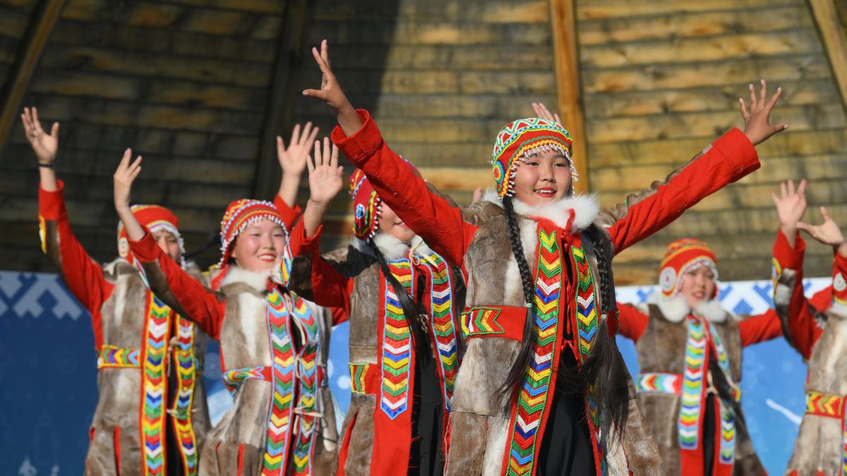 Folk performers take part in the Ysyakh ethnic festival in Yakutia