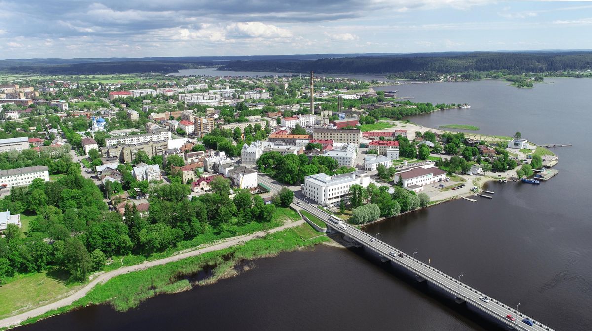 Outskirts of the city of Sortavala in Karelia