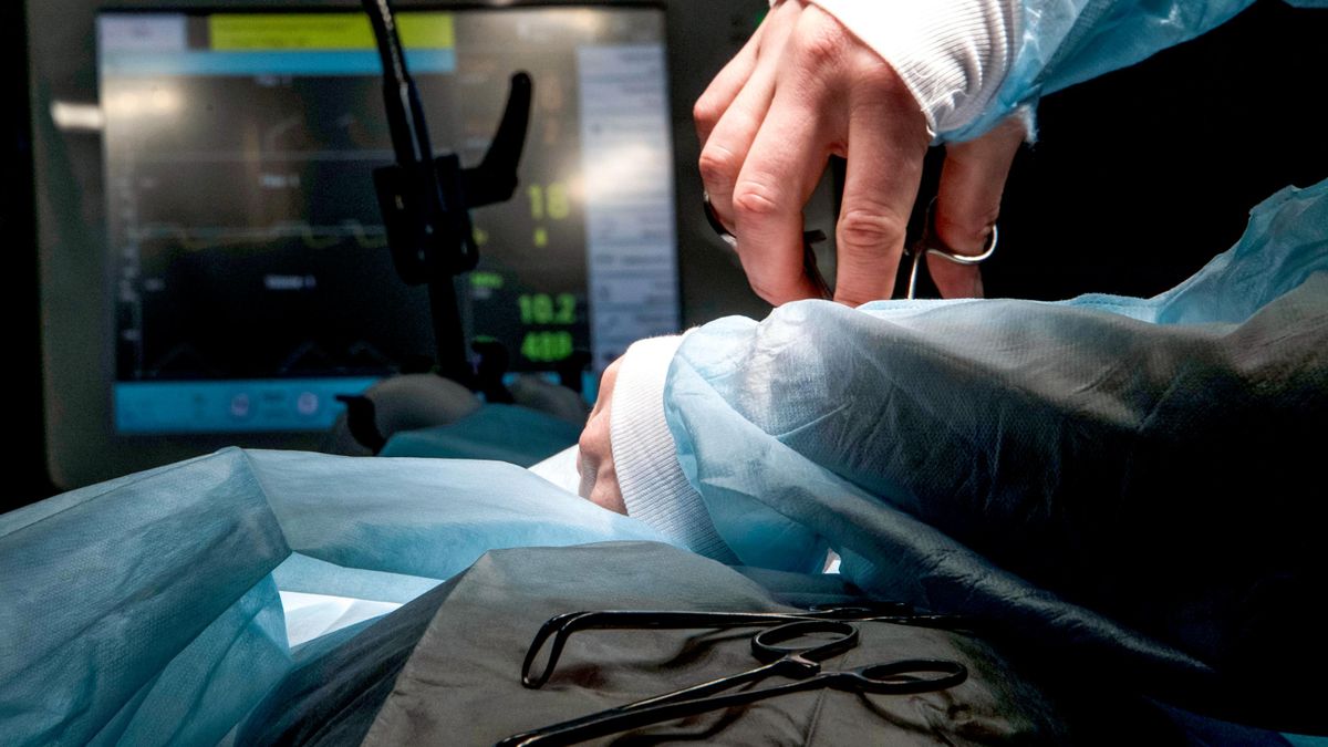 A medical specialist in an operating theater