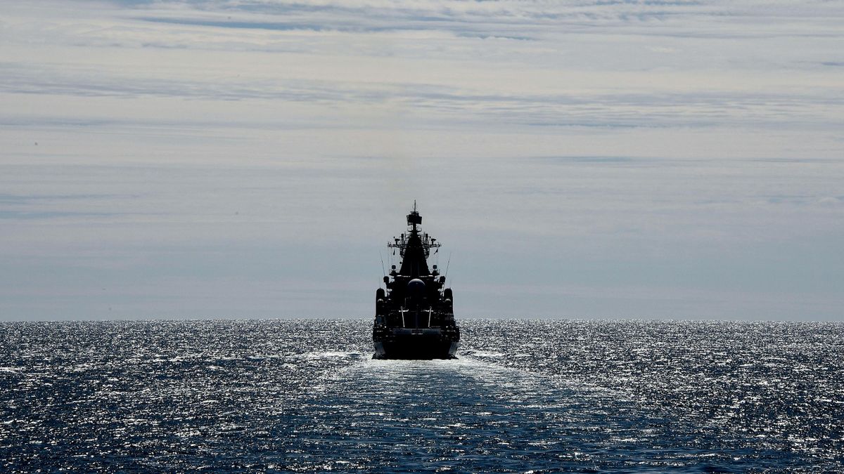 The Guards Order of Nakhimov guided missile cruiser Varyag