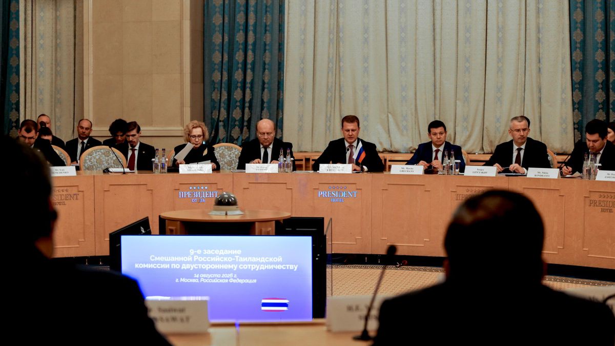 Members of the Russian delegation at the ninth meeting of the Joint Russia-Thailand Commission for Bilateral Cooperation
