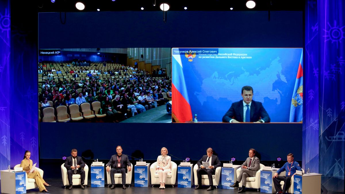 At the Plenary Session of the 5th Youth Environmental Forum The Arctic. The Ice Has Broken
