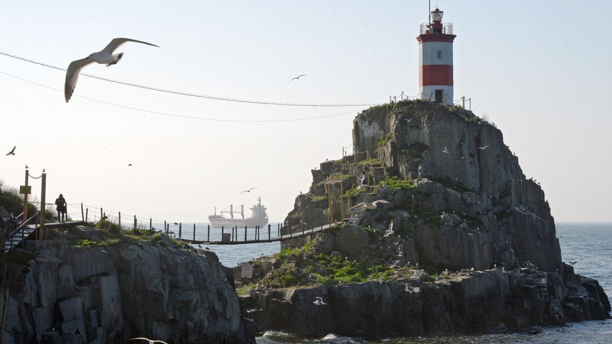 Lighthouse at Cape Basargin in the Eastern Bosphorus Strait