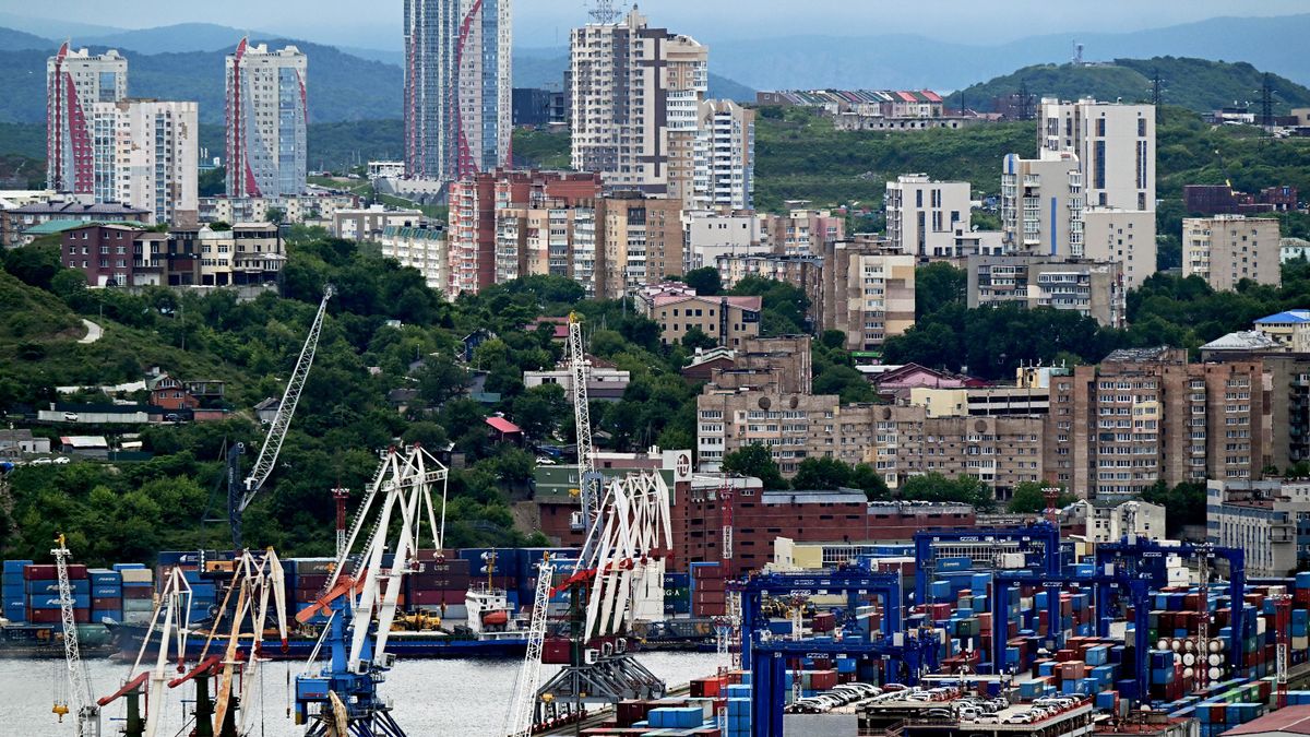 Commercial port of Vladivostok